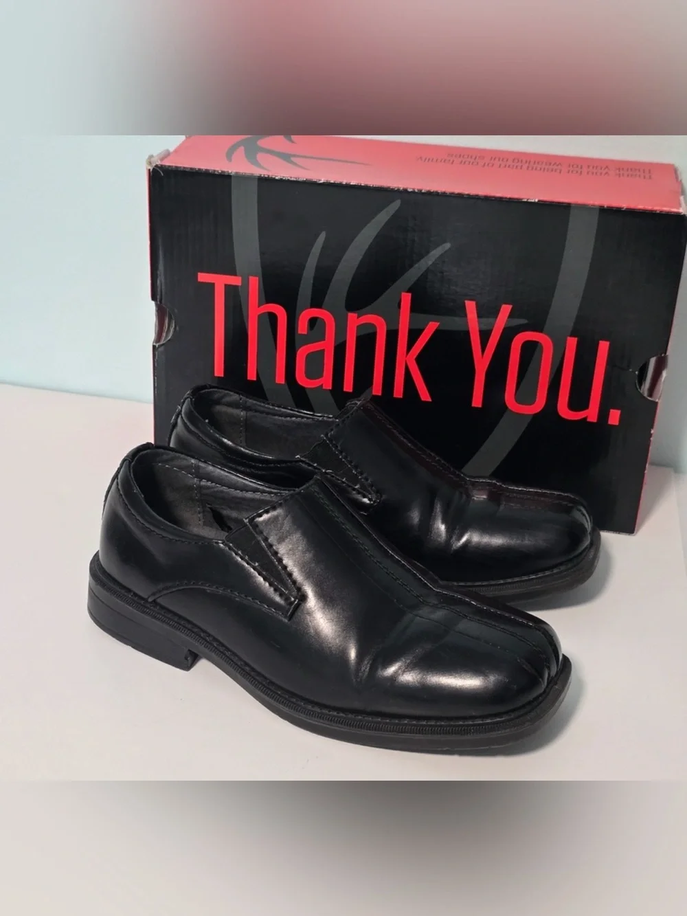 Deer Stags Boys' Size 13.5 Black Dress Shoes